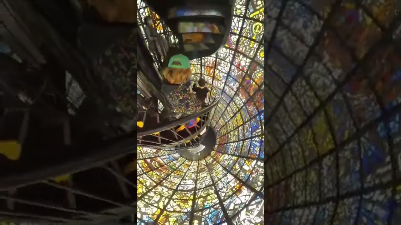 【Hakone in Japan 】Great stained glass and spiral staircase tower.