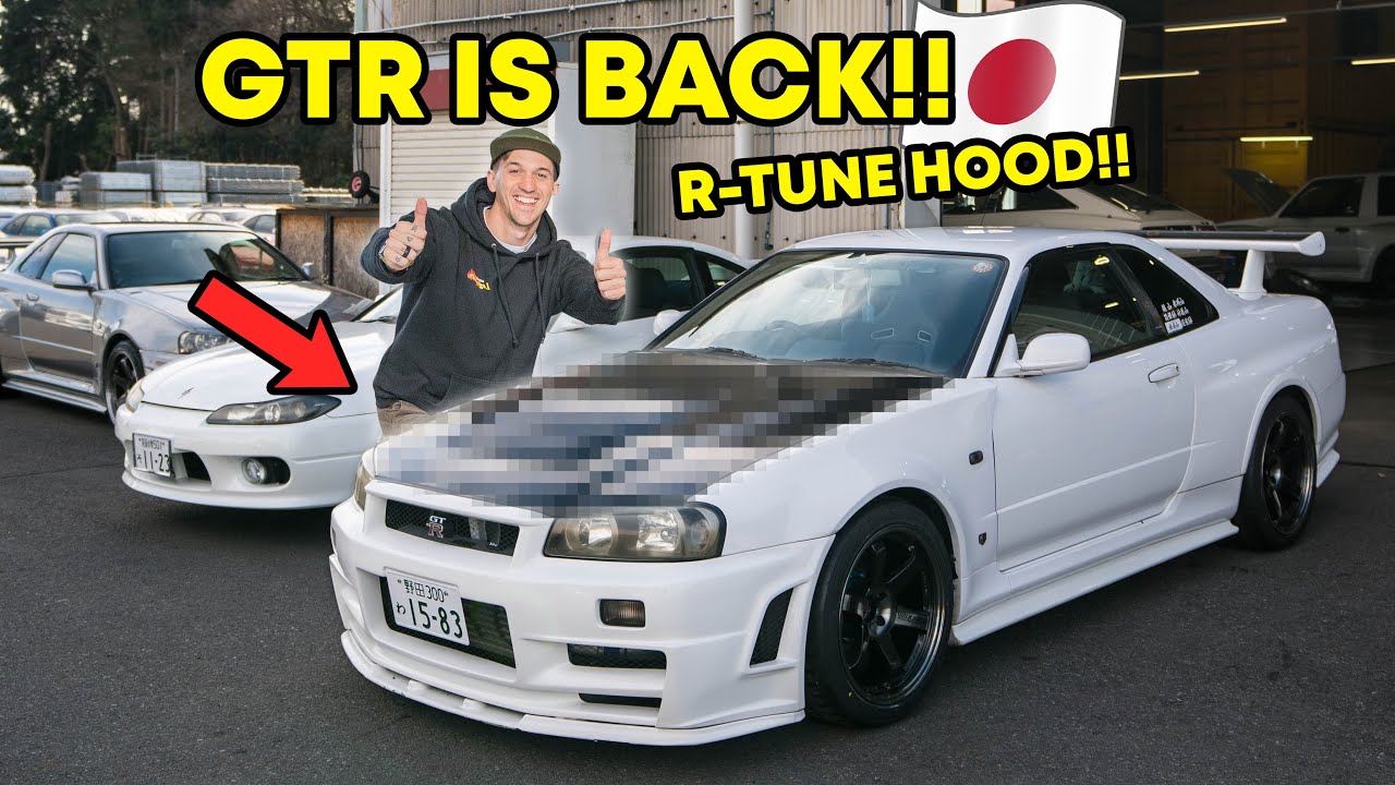 Получение R34 GTR моей мечты в Японии и установка КАПОТА NISMO ИЗ УГЛЕРОДНОГО ВОЛОКНА!