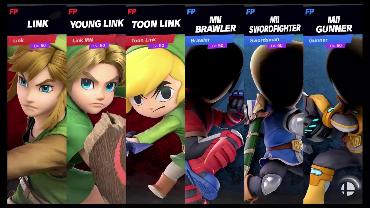 Super Smash Bros Ultimate Amiibo Fights Request #1010 Team Link vs Mii Team