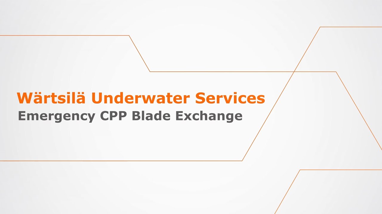 Controllable Pitch Propeller Blade Exchange - Emergency Ship Repair | Wärtsilä Underwater Services