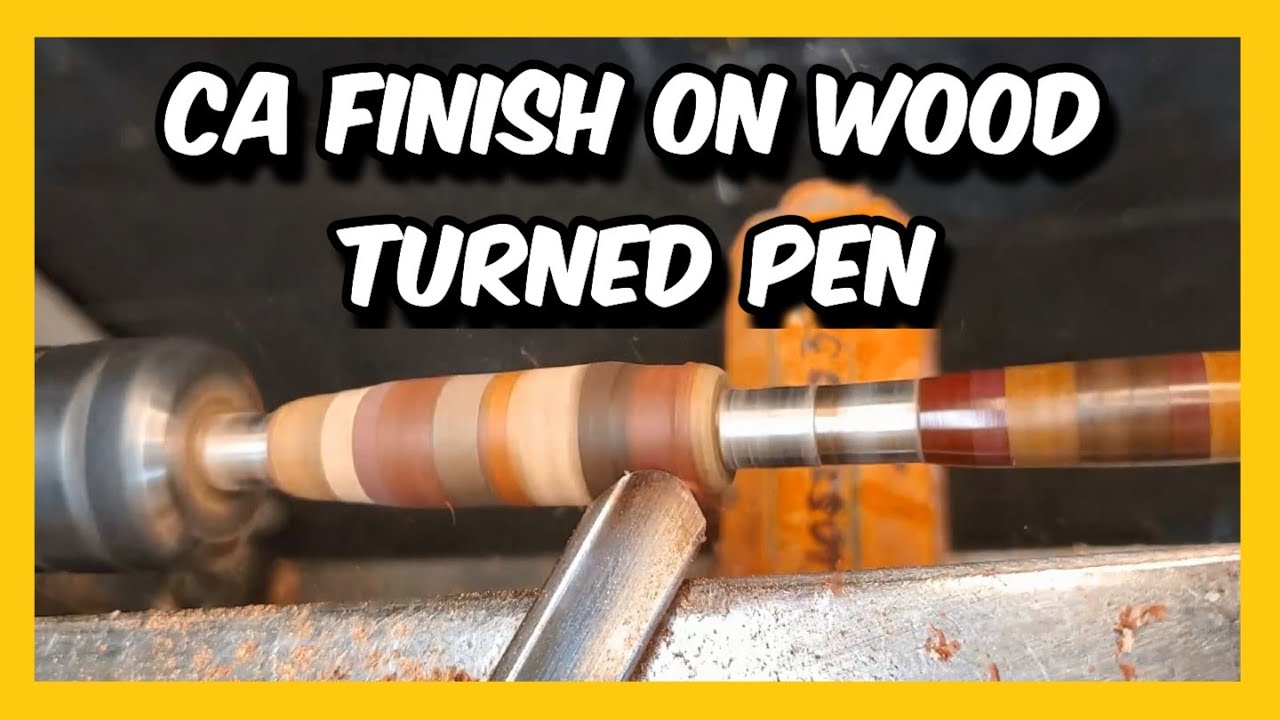 How To: MY Best CA Finish on Turned Pen Blank 😀 #woodturning