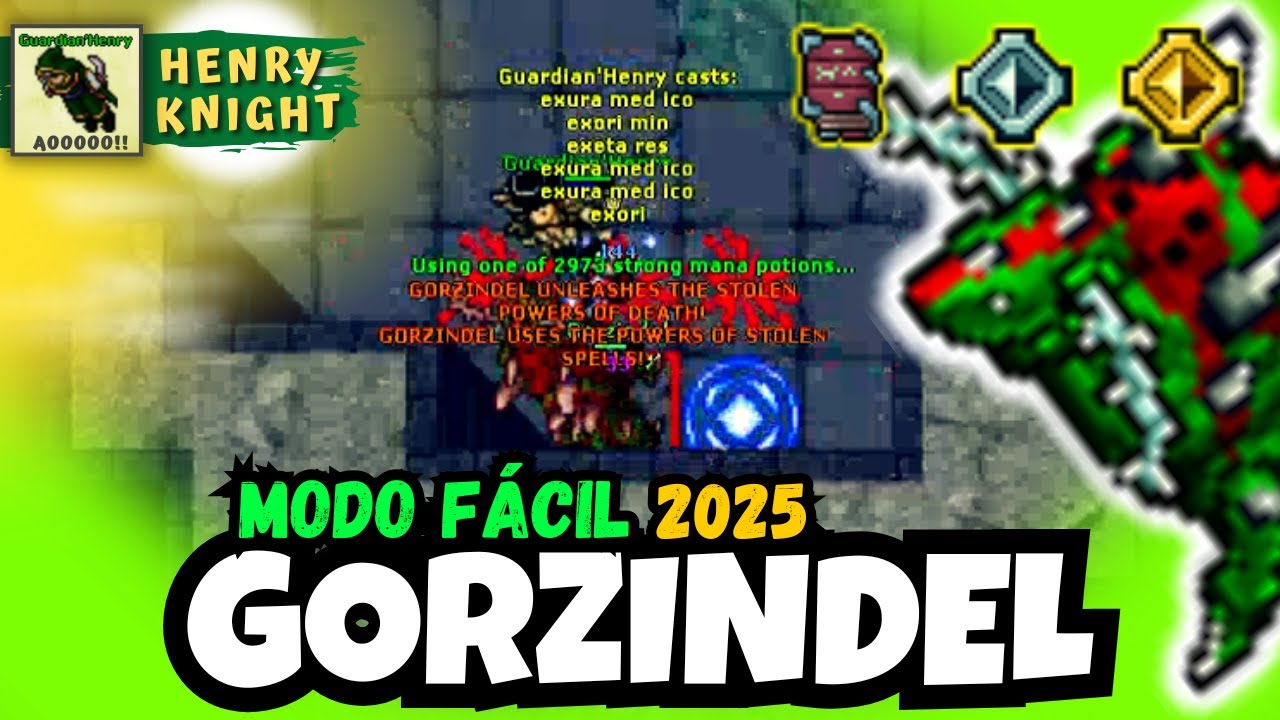 TIBIA BOSSES #101 - COMO FAZER O BOSS GORZINDEL no MODO FÁCIL e SEM MUITO RISCO (LIVRARIA)