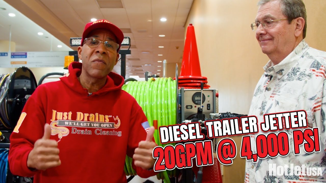 Sewer Drain Line Diesel Jetter 20GPM @ 4,000PSI from HotJet USA