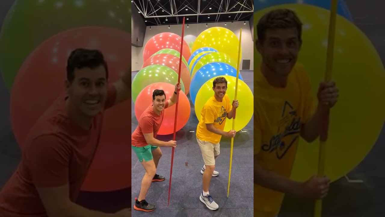 INTENSE Giant Balloon Pop Racing!!
