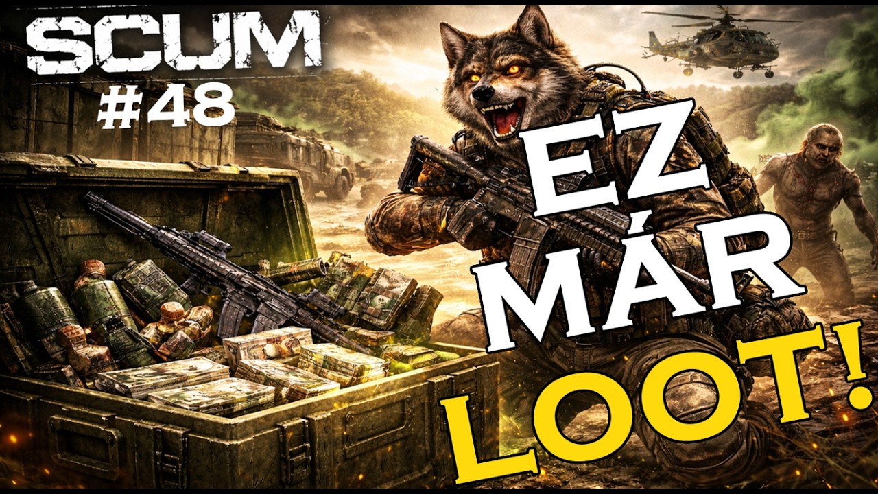 SCUM | Katonai loot keresés! 💀 #48