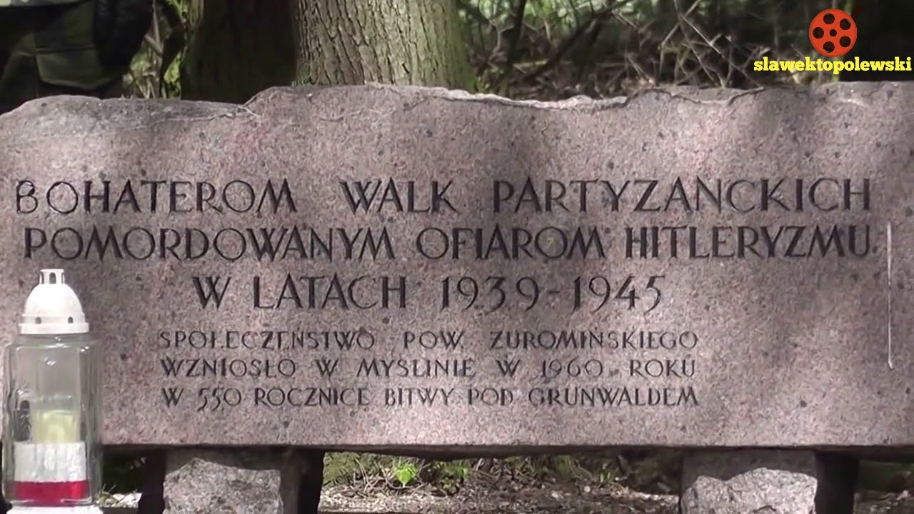 Myślin k. Bieżunia 09.05.2015 . Uroczystość przy pomniku ofiar hitleryzmu w Myślinie