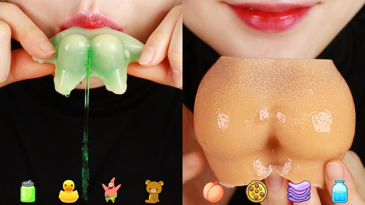 DON'T LAUGH. EAT A💲💲 ASMR JELLY ASMR WAX CANDY MUKBANG ASMR TARO CHIPS EATING SOUND ASMR
