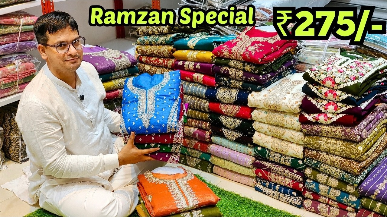 Hyderabad Wholesale Dress Materials Fancy Work Suits Pakistani Cotton Suits | GM Suits
