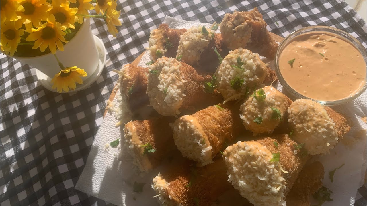 أبواق مالحة مقلية بحشوة الدجاج بوق البوريك : المقلي بمكونات اقتصاديه وصفات رمضانية ....