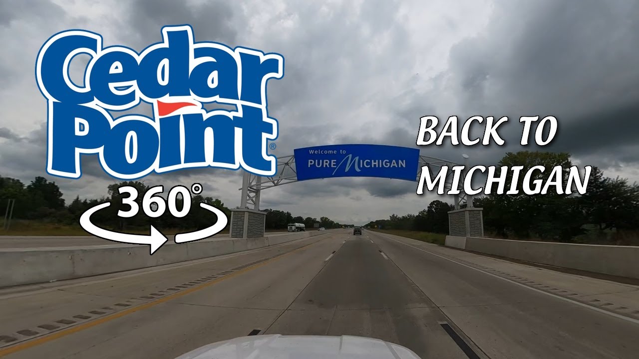 Cedar Point: Driving Back from Sandusky [360 VR]