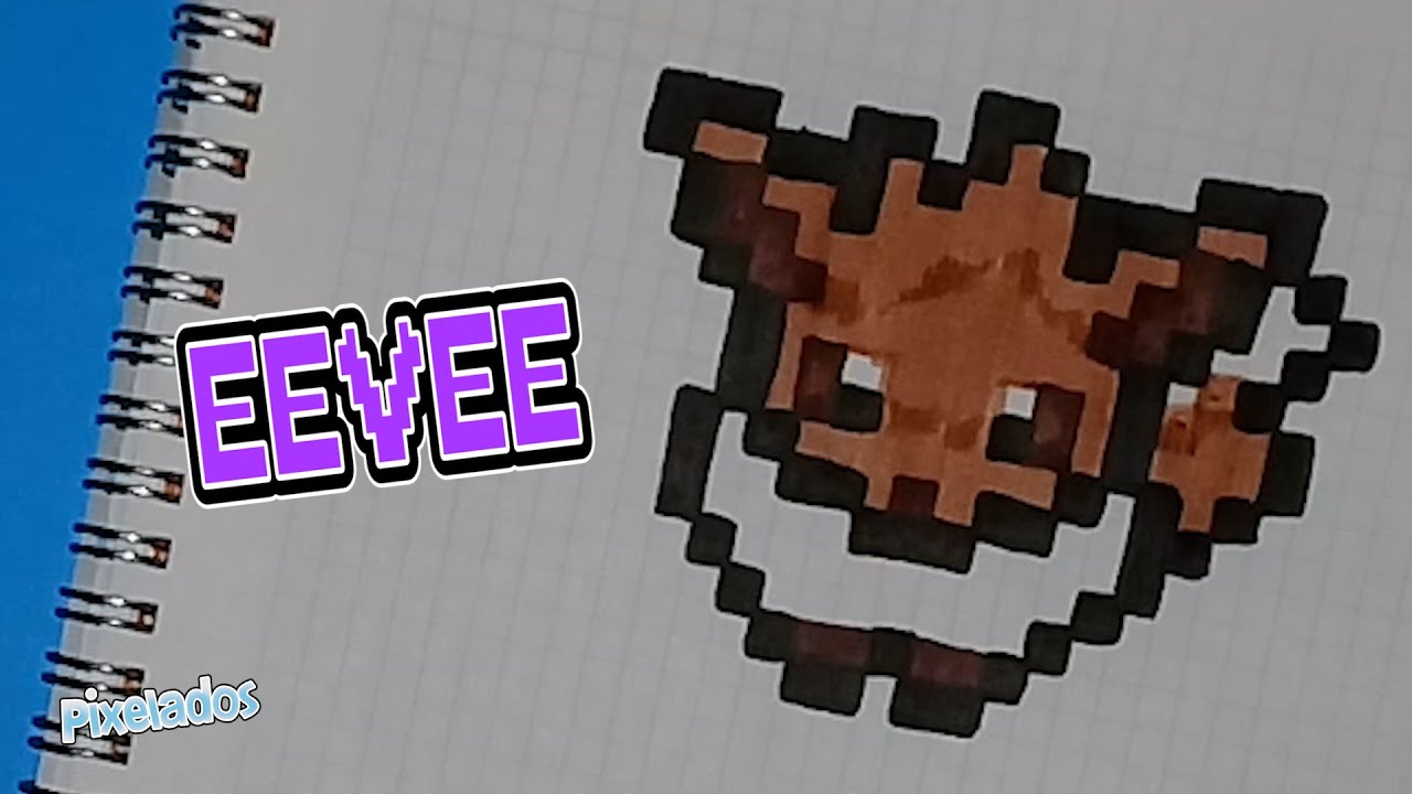 COMO DIBUJAR EEVEE PIXEL ART POKEMON - PIXELADOS