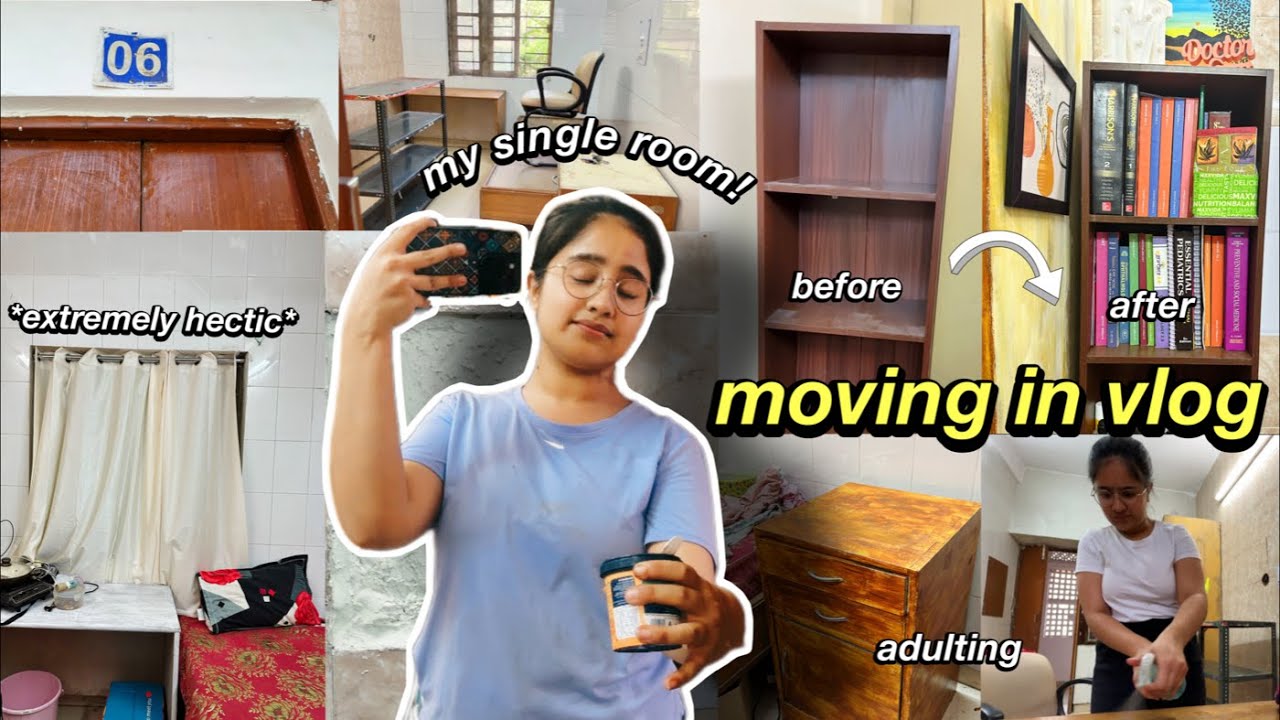 moving in my single hostel room! 🥺 adulting, setting, shifting!!✨ 