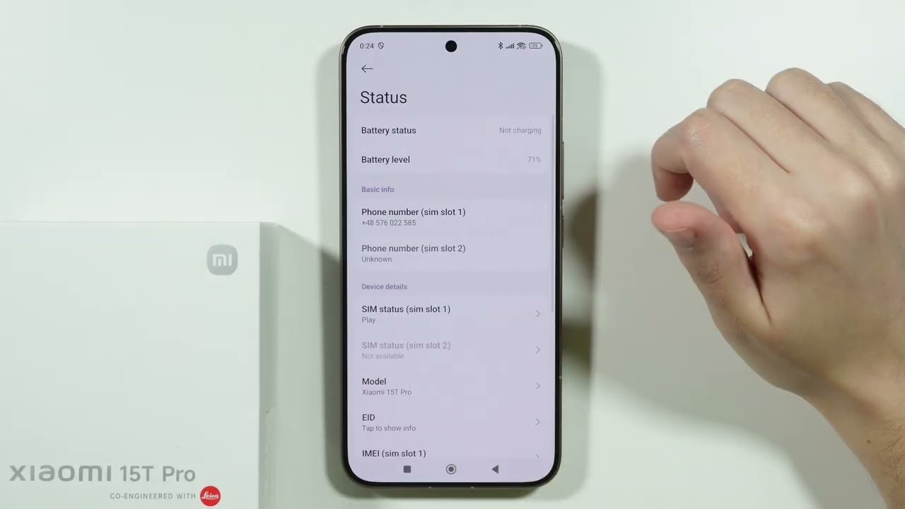 Xiaomi 15T/15T Pro: как найти EID
