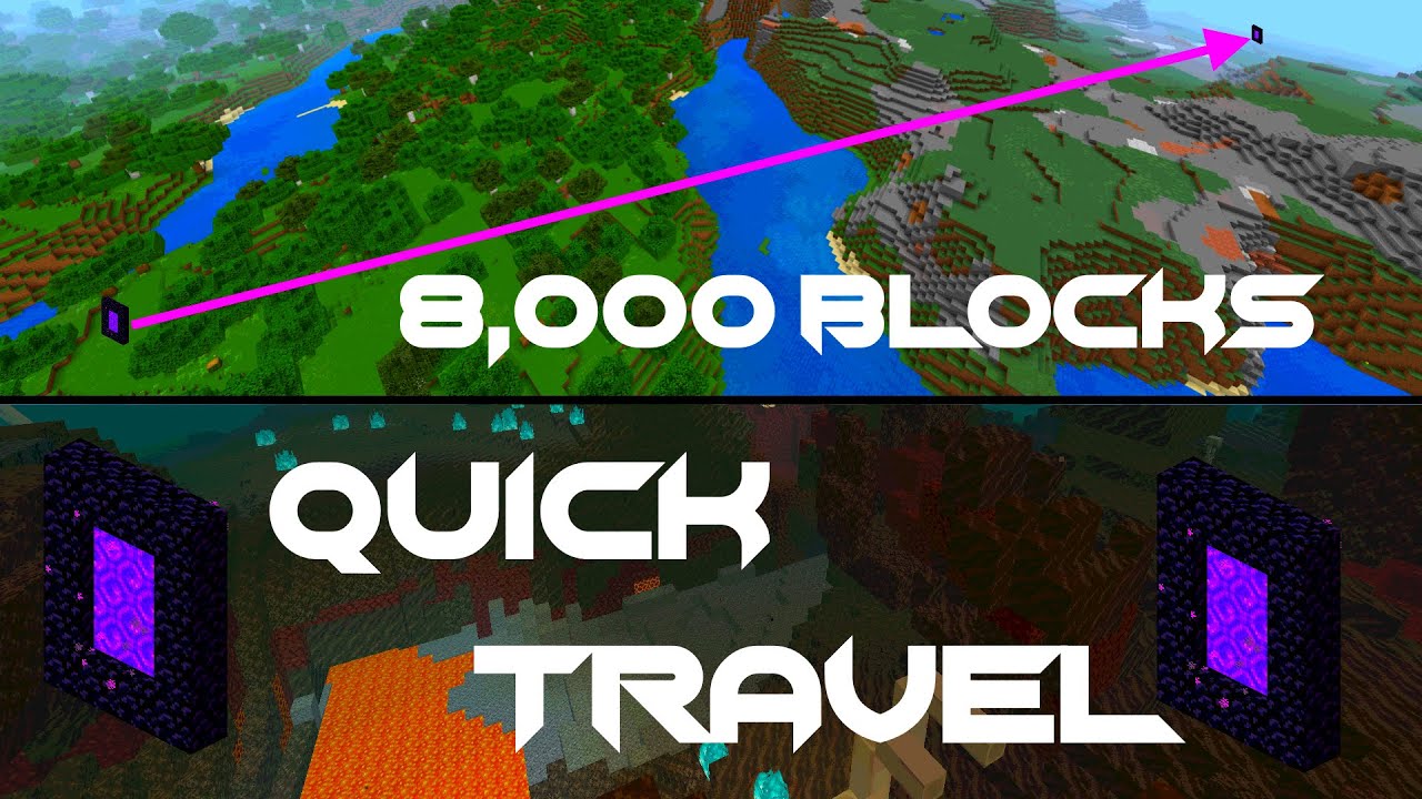 How to TRAVEL using a NETHER PORTAL in Minecraft[Java Snapshot 20w12a]