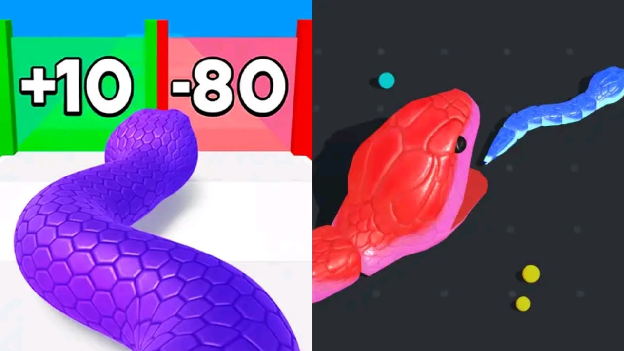 Snake Run Race VS Snake Clash MAX LEVELS UNLOCKED SPEEDRUN Gameplay