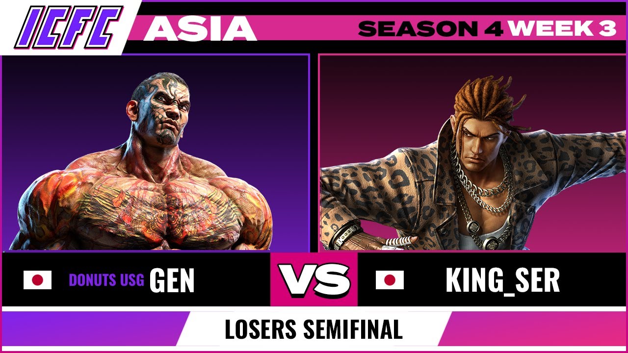 Gen (Fahkumram) vs King_Ser (Eddy) Losers Semifinal - ICFC TEKKEN ASIA: Season 4 Week 3