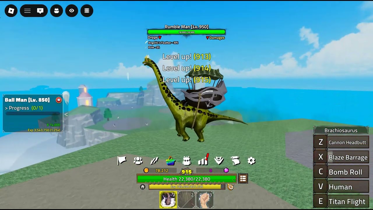 playing king legacy for the first time with the goofy ahh brachiosaures