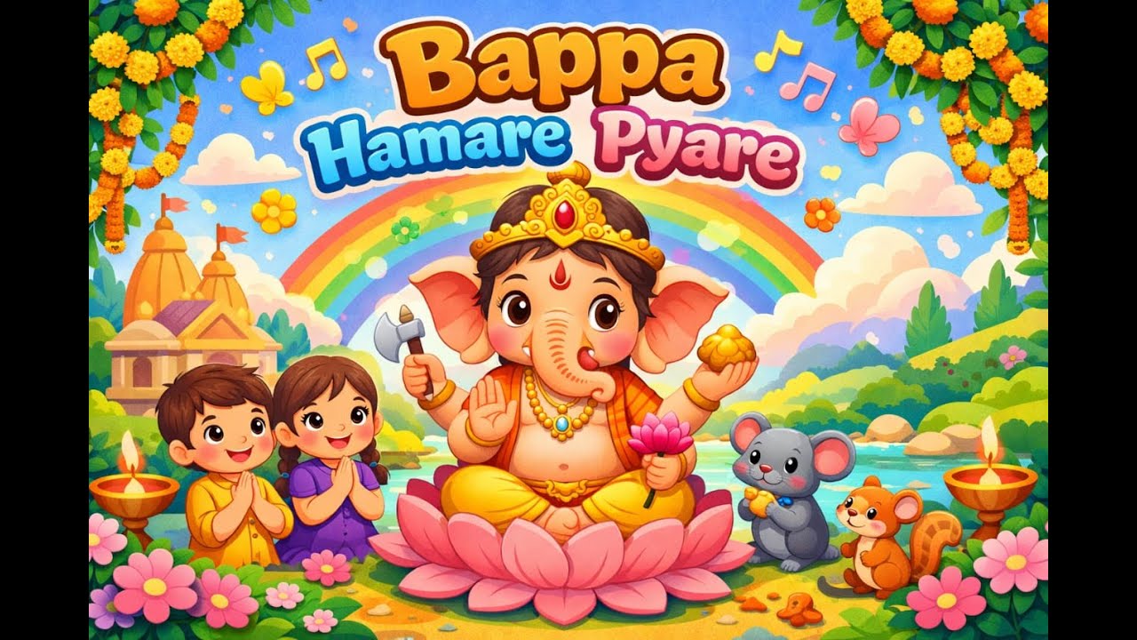 🙏 Bappa Hamare Pyare - The Ultimate Ganpati Celebration 🙏 / Best Animated KIds Song 2025