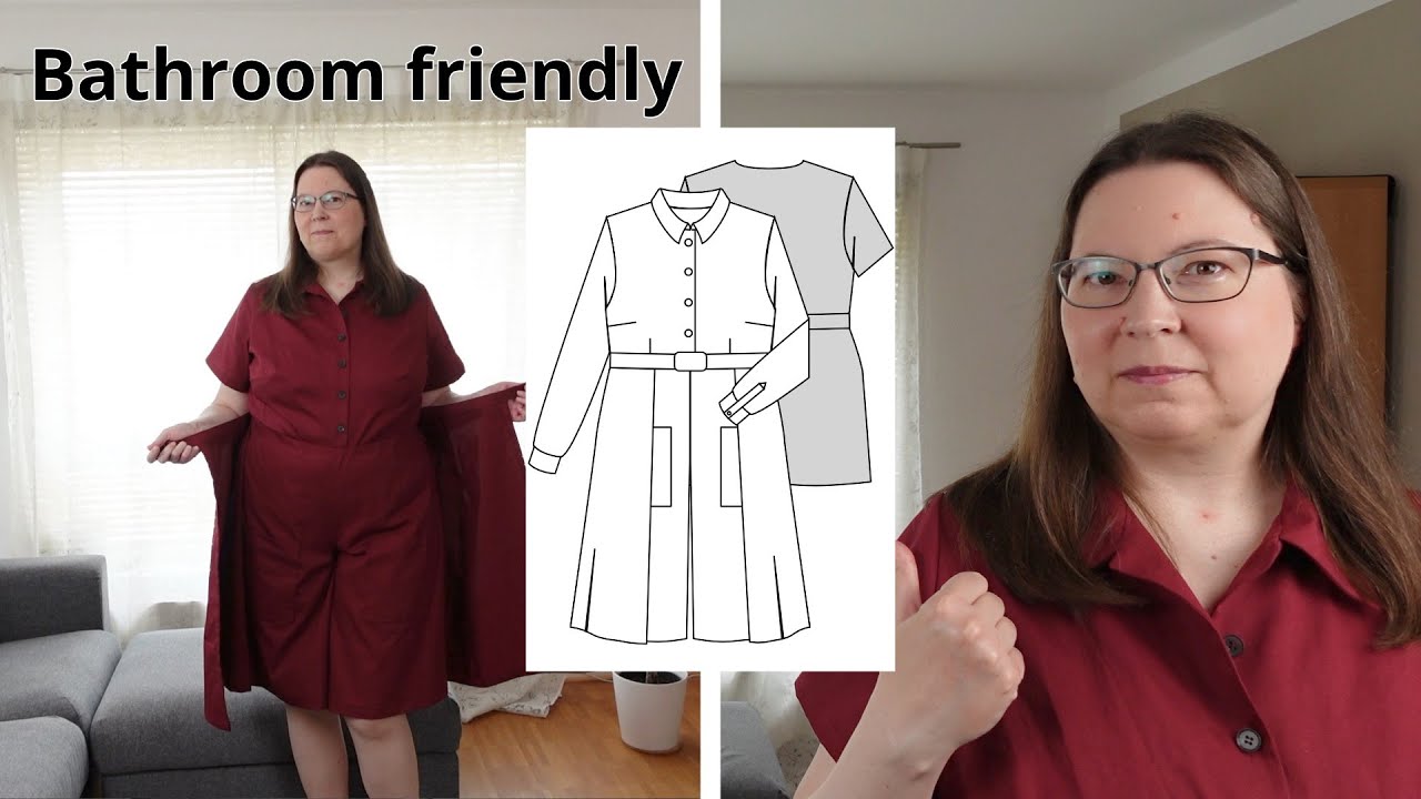 How I made a bathroom friendly jumpsuit (free pattern for your own measurements)