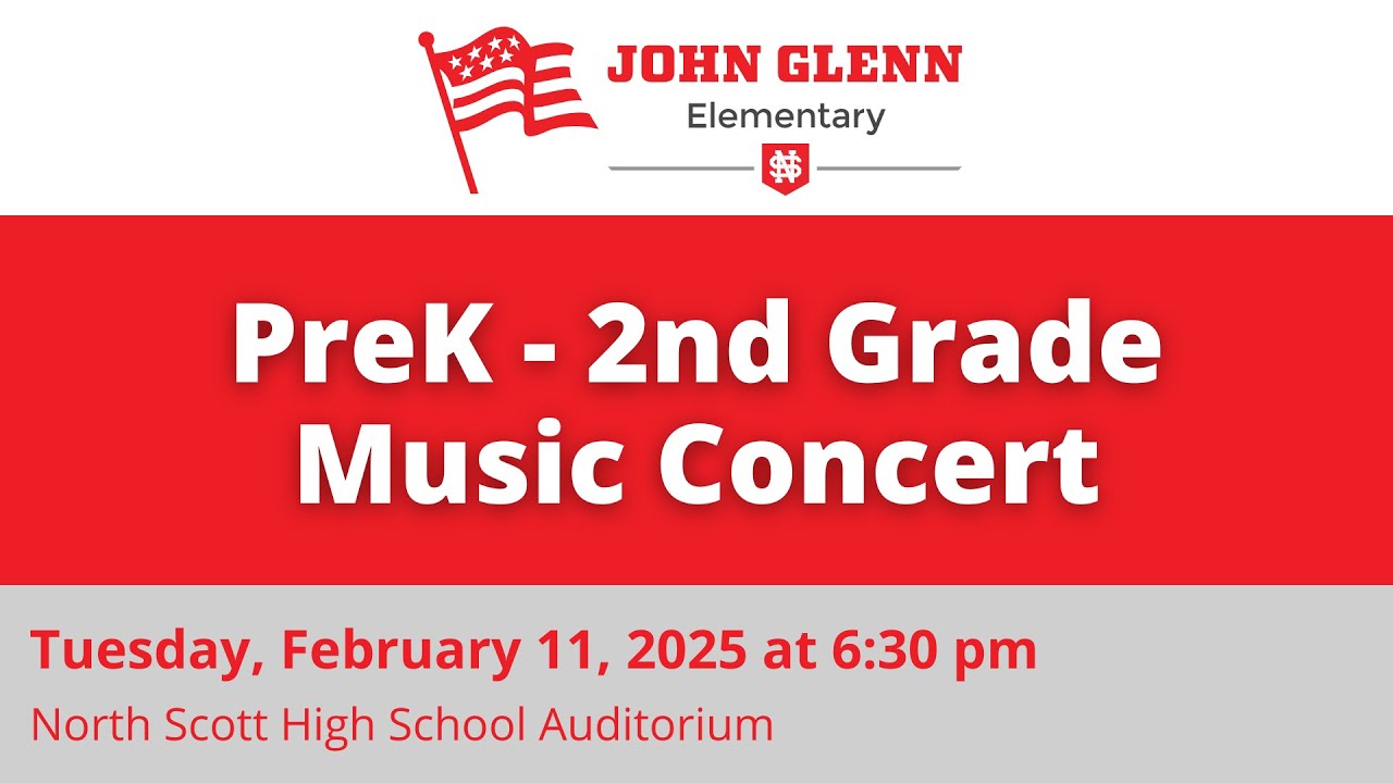 John Glenn PreK - 2nd Grade Elementary Music Concert 2025