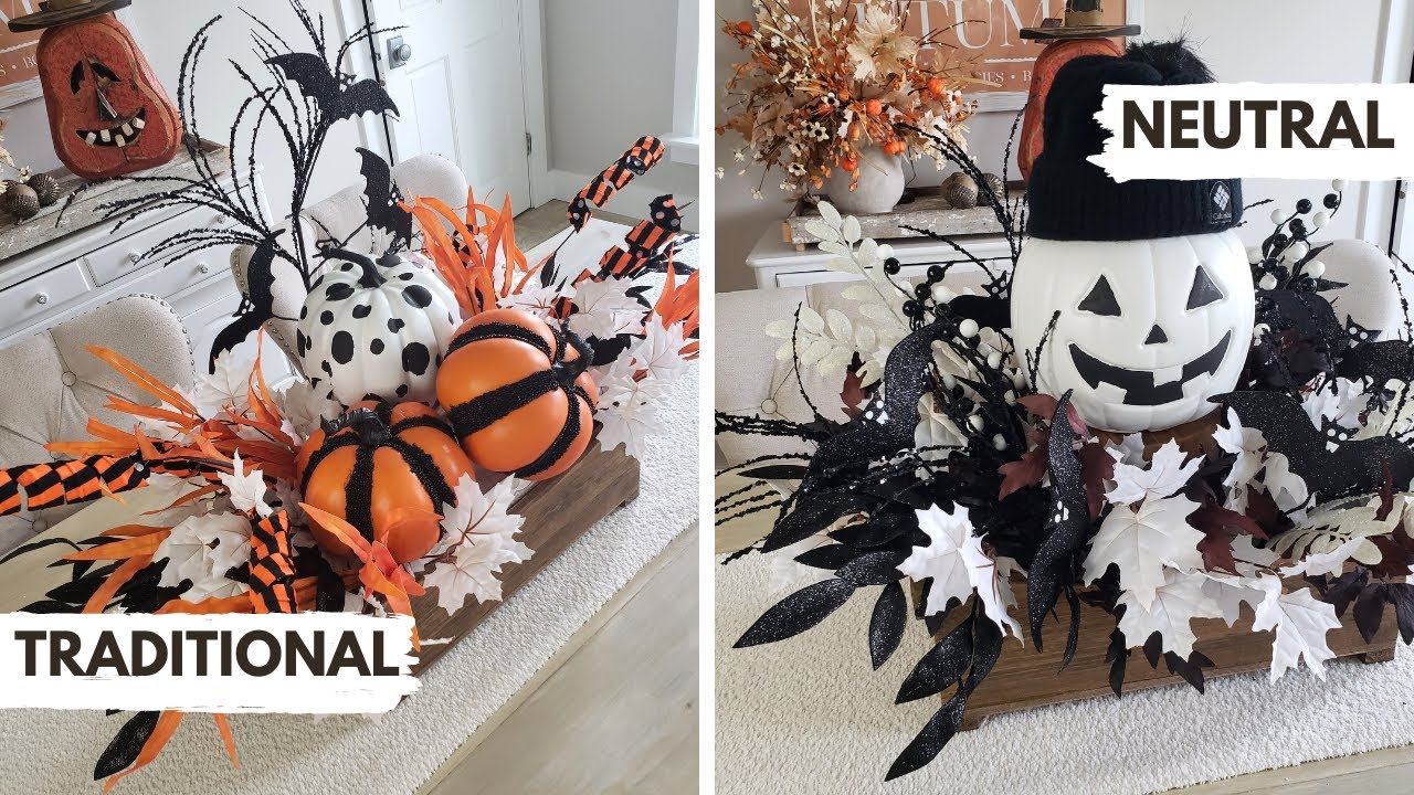 Halloween Centerpieces DIY | Halloween Table Decor | DIY Halloween Decorations | Jack-o-Lantern