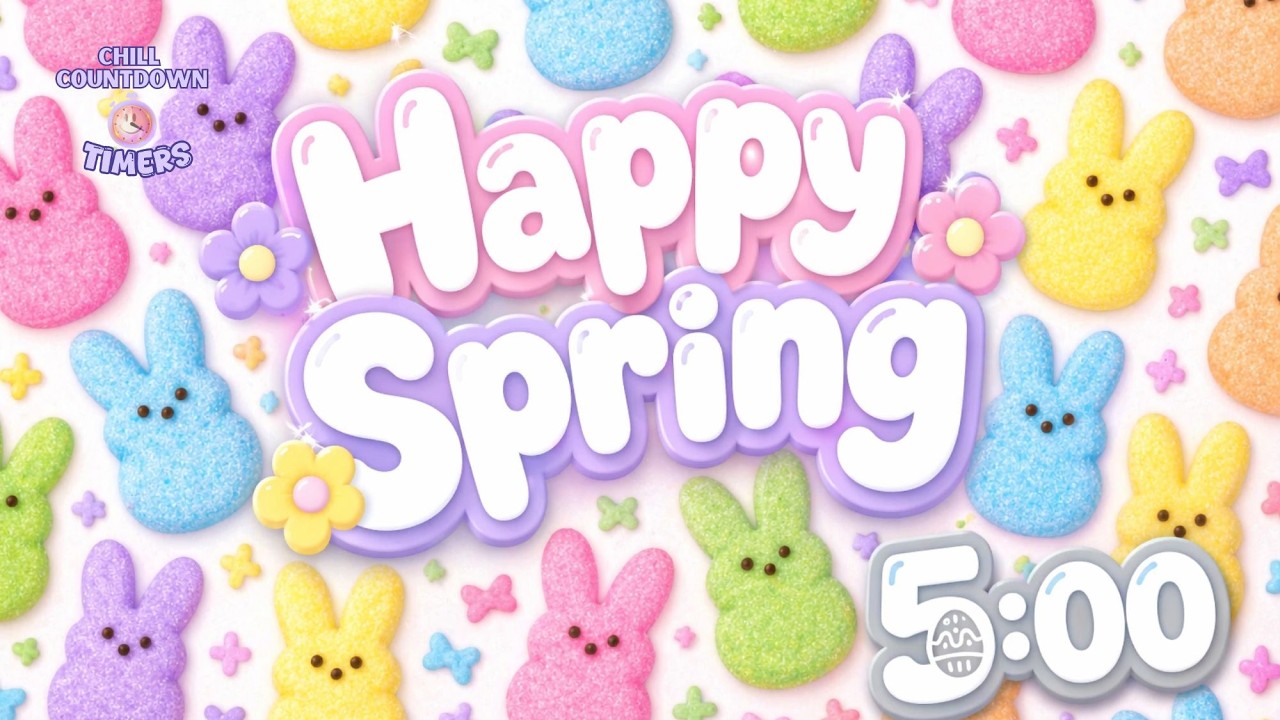 5 Minute Peeps Timer | Upbeat Lofi Pop Break Timer | Spring Focus Timer