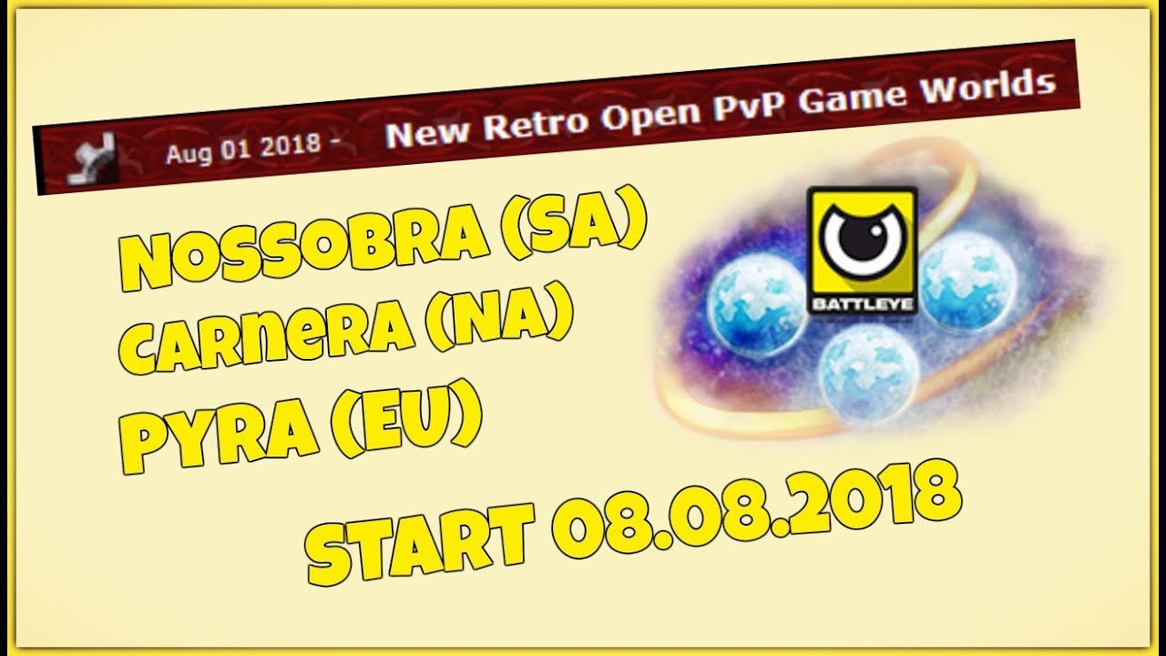 Tibia New Retro Open PvP Game Worlds | Start 08.08.2018
