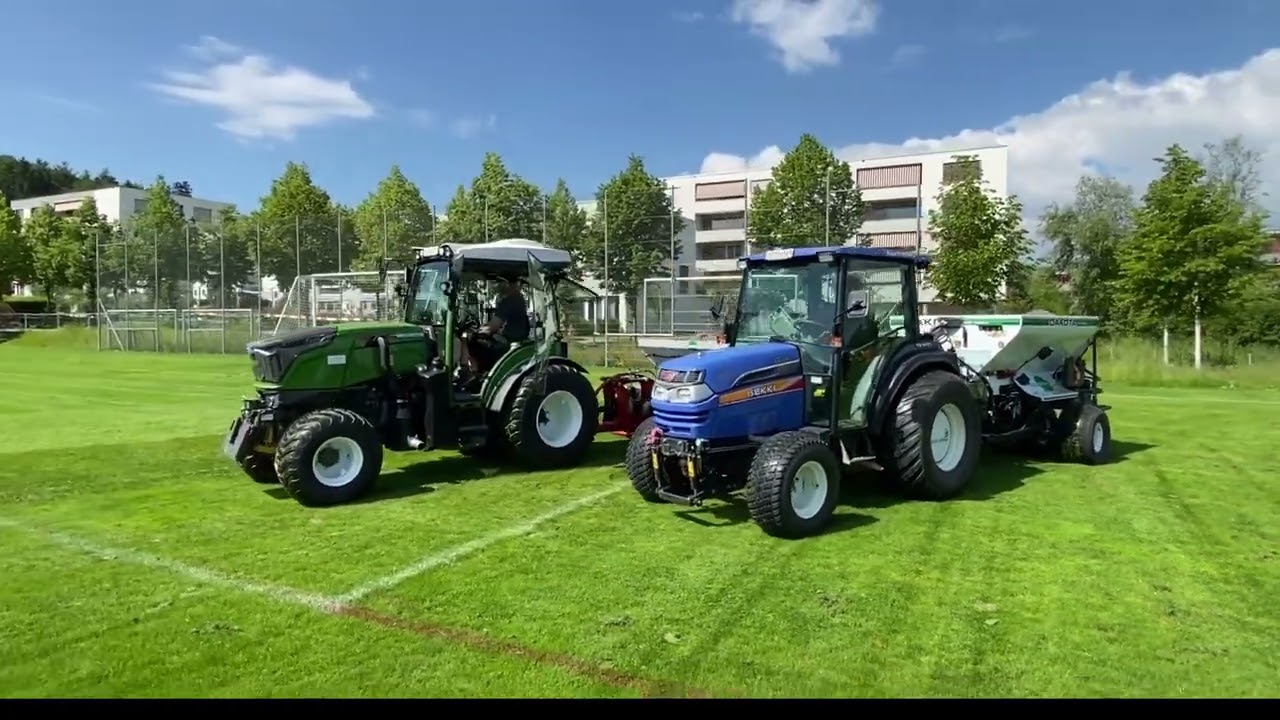 SWISS GREEN Vibra Sandmaster mit Überladewagen / avec remorque de transfert