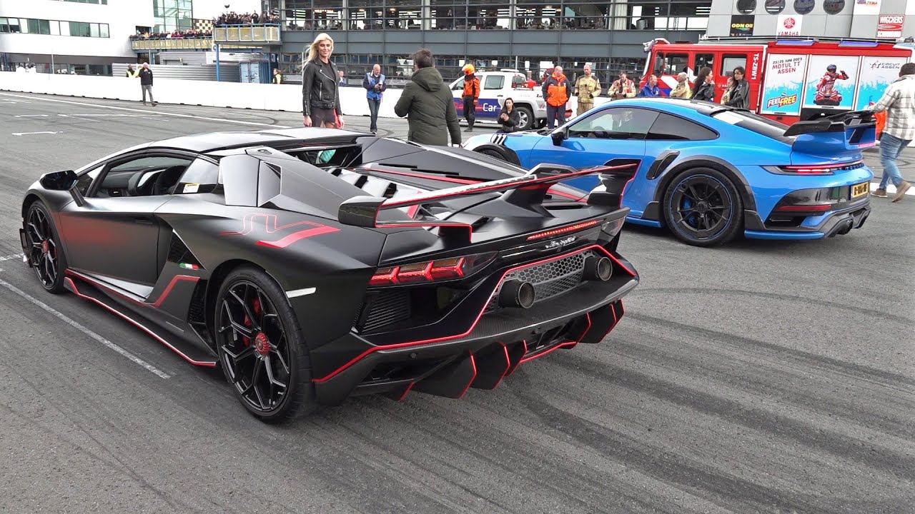 SUPERCARS DRAG RACING! Aventador SVJ, TechArt GT Street R, BRABUS 700 E63S, 800HP TT-RS, GT3 RS iPE