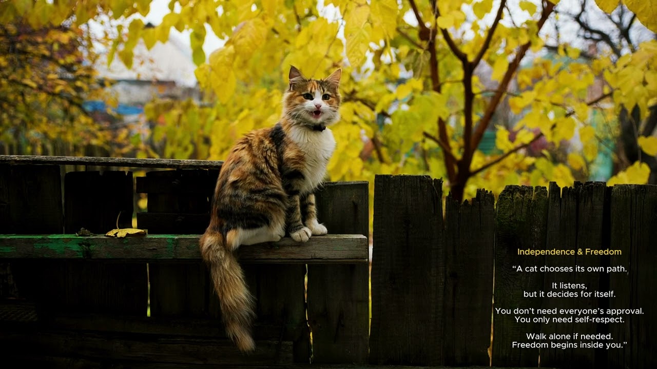 Independent Cat  Living Free 🐱| Freedom Cat Motivation Video #catvideo  #independence #freedom #cat