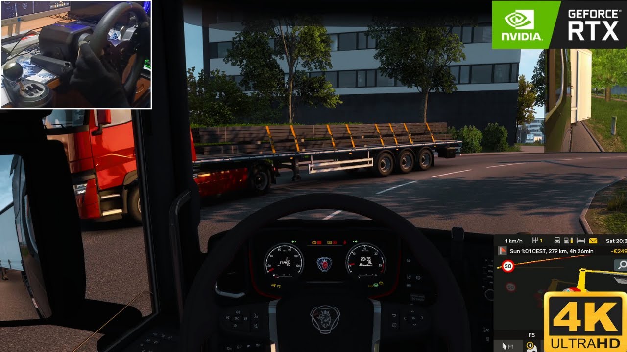 Heavy Double Trailer with Performance Forks to FCP  🚚 | ETS 2 PXN V99 Steering Wheel Gameplay 4K