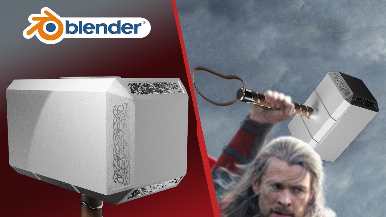 3D Thor Hammer (Mjolnir)  in Blender 2.9