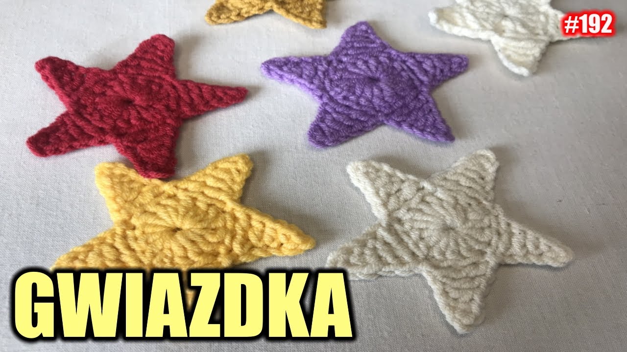 ⭐ Jak zrobić prostą gwiazdkę na szydełku, zrób to sam, #yt, #diy #tutorial  #192 ⭐