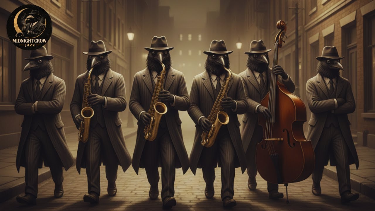 Feel the MIDNIGHT CROW JAZZ advance through the city in silence — Jazz for Focus and Work
