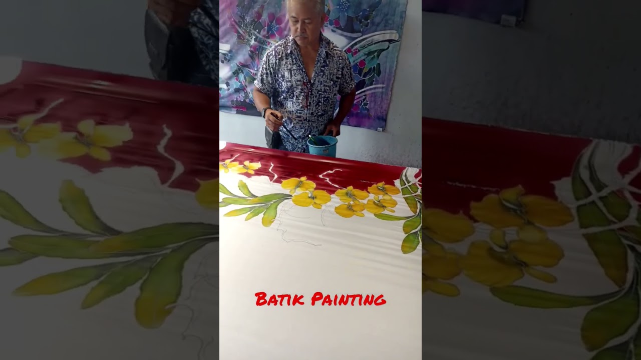 Painting a Batik Design on Silk