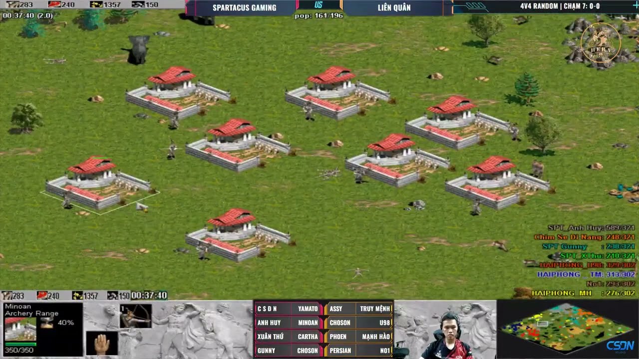 Team SpartaCus vs Team Vitamin | 4vs4 Random | 07/12/2023 #aoe #chimsedinang