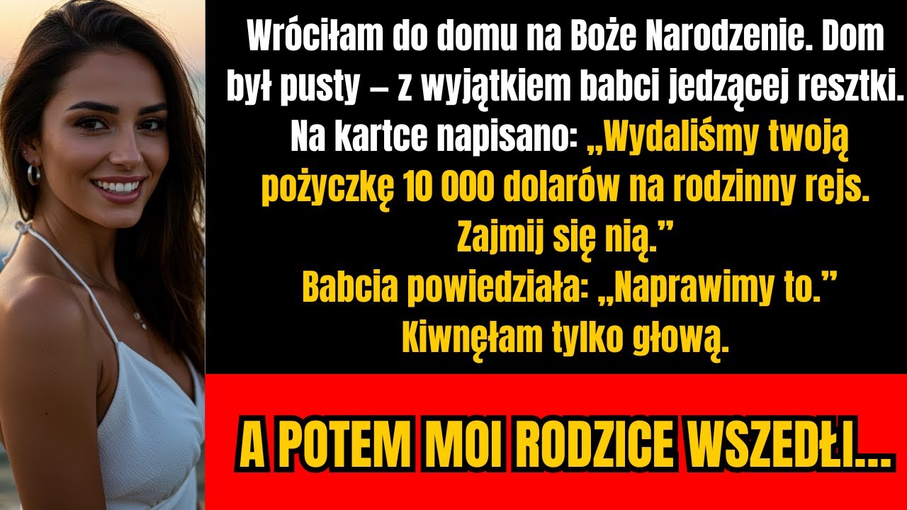 Rodzina zniknęła w święta — babcia była sama, z zimnymi resztkami i drżącym listem w dłoni.