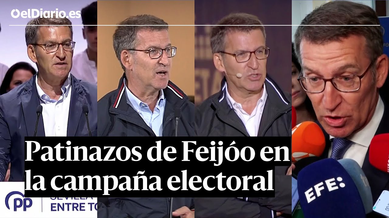 Los patinazos de Feijóo en la campaña electoral del 28M