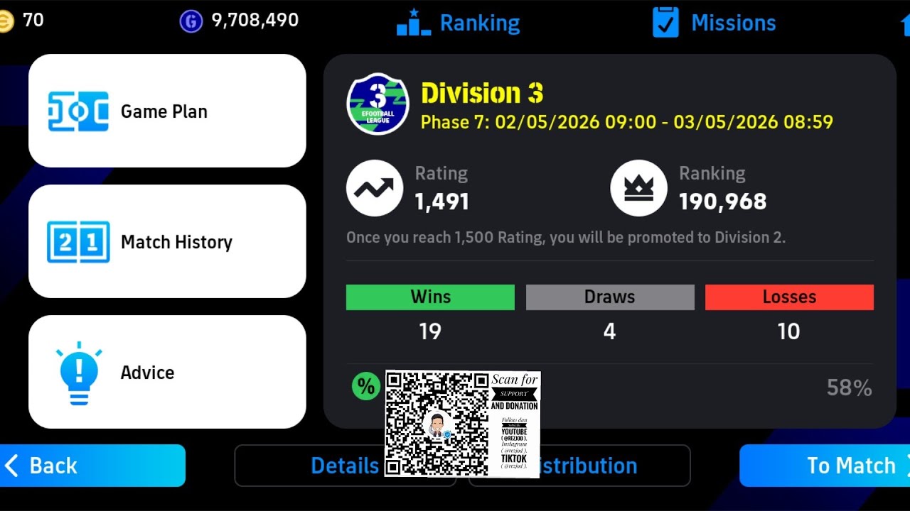 Live Efootball, Butuh 1 kemenangan, apakah bisa? (pov live pinggir jalan)