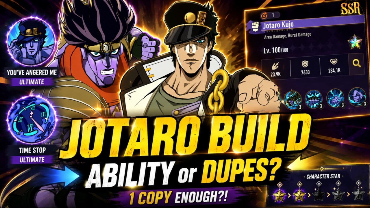 ЛУЧШИЙ билд на Джотаро! Способности или дубликаты? | JoJo's Bizarre Adventure Golden Spirit
