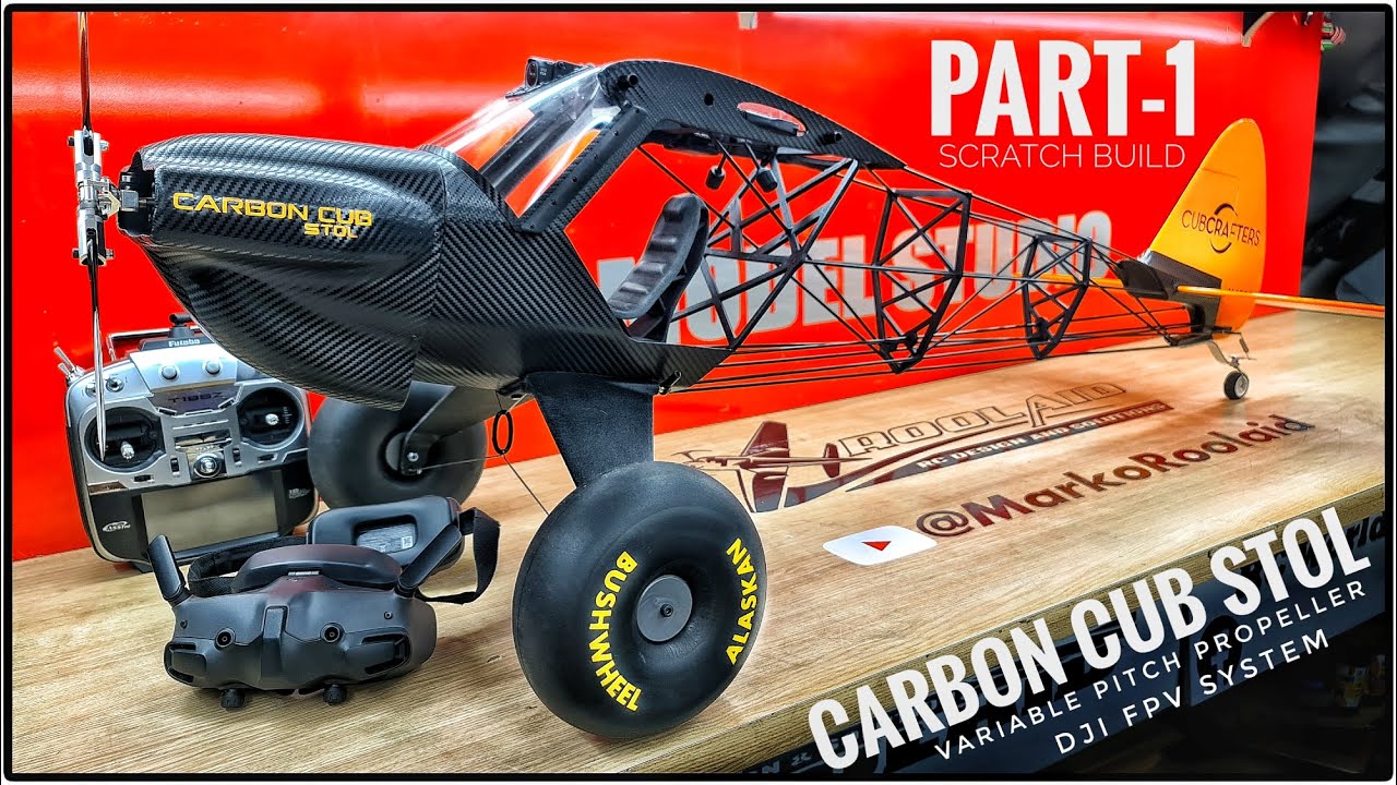DIY CARBON CUB STOL Bush Plane | 3D Printed RC Airplane Scratch Build PART-1