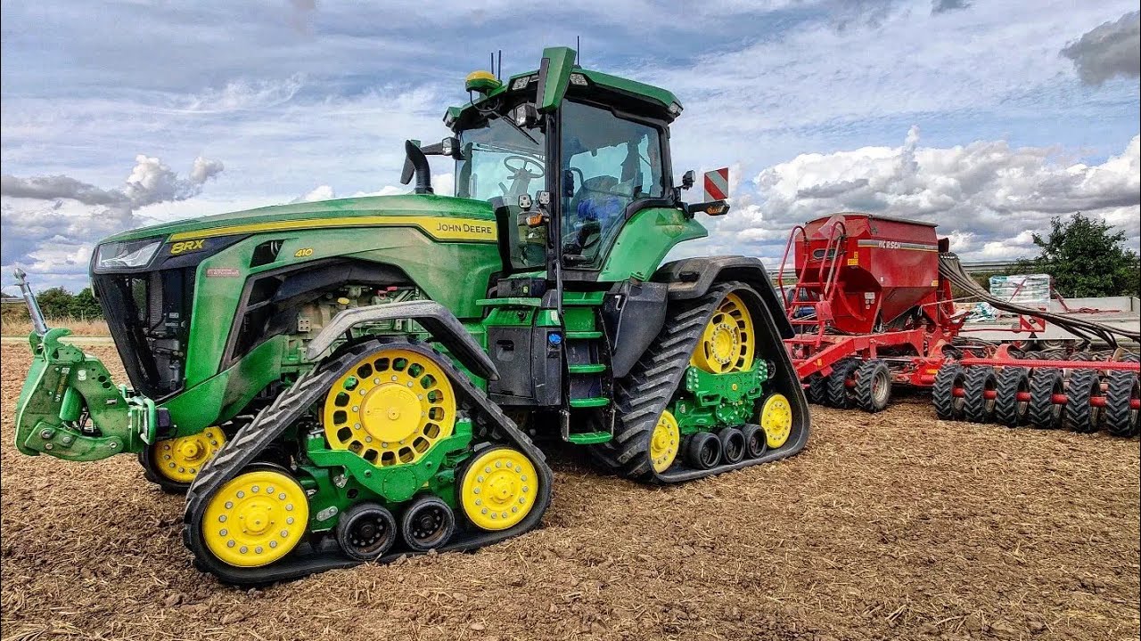 Zwischenfrucht drillen mit JOHN DEERE 8RX & HORSCH PRONTO 9DC an der A38 bei Rothenschirmbach 08/22