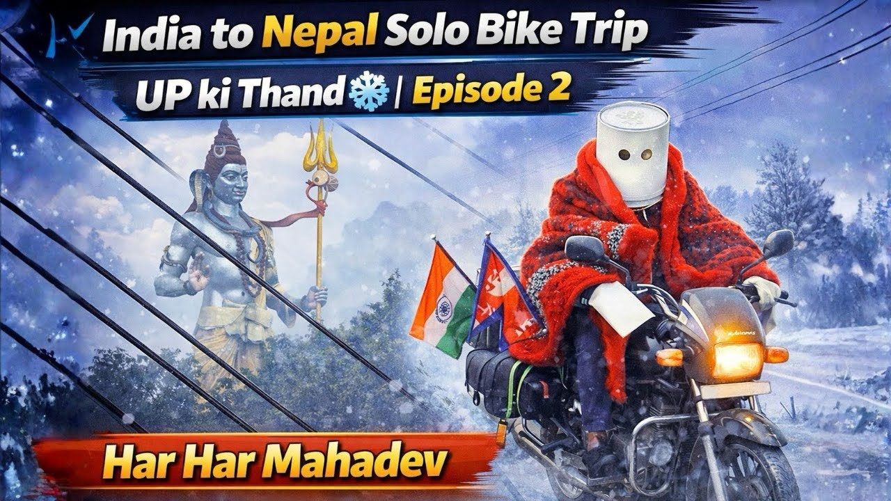 India to Nepal Solo Bike Trip  | UP ki Thand 🥶 | Harsh Winter Ride | Episode 2