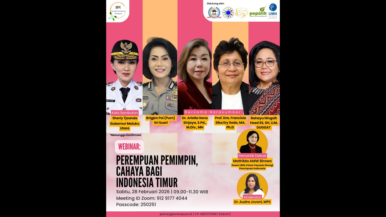 Webinar Perempuan Pemimpin Cahaya Bagi Indonesia Timur