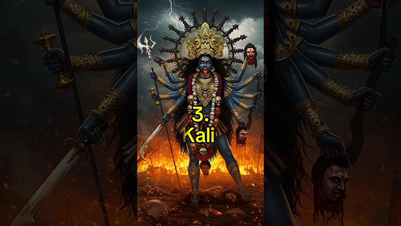 Top 10 Most Powerful Hindu Goddesses🙇 #goddess #hindu #ytshort #shorts #kali #trending #durga