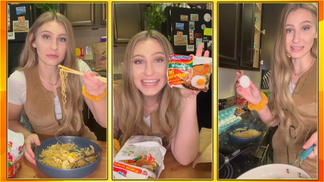 Trying Indomie Mi Goreng Fried Noodles from Indonesia | Carlie Shea What Now First Time Reaction