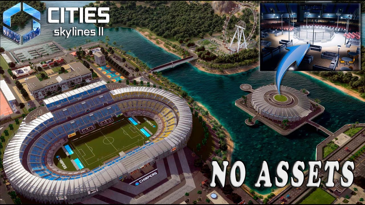 Building STADIUM and UFC ARENA - Full Timelapse CITIES SKYLINES II