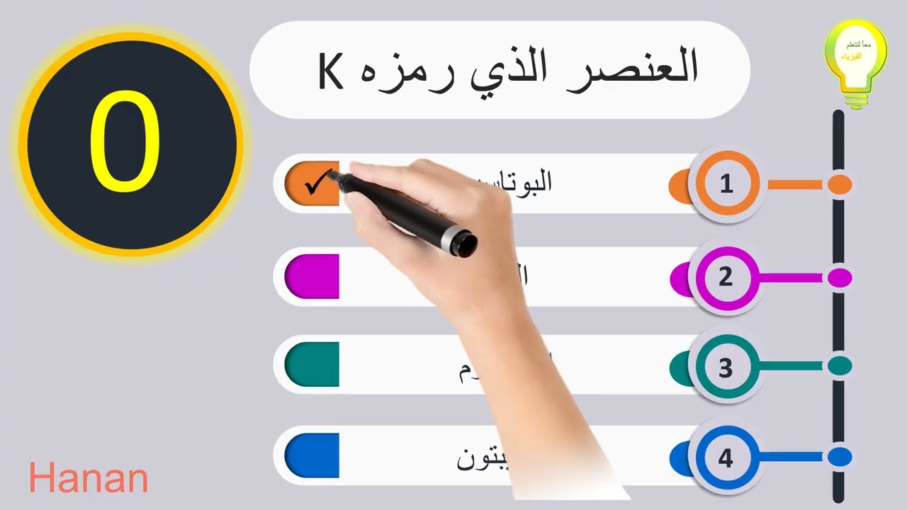 اختبر نفسك في رموز العناصر الكيميائية