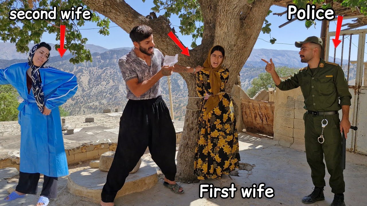 Police arrive with court summons for jealous first wife - Ali protects his sick second wife