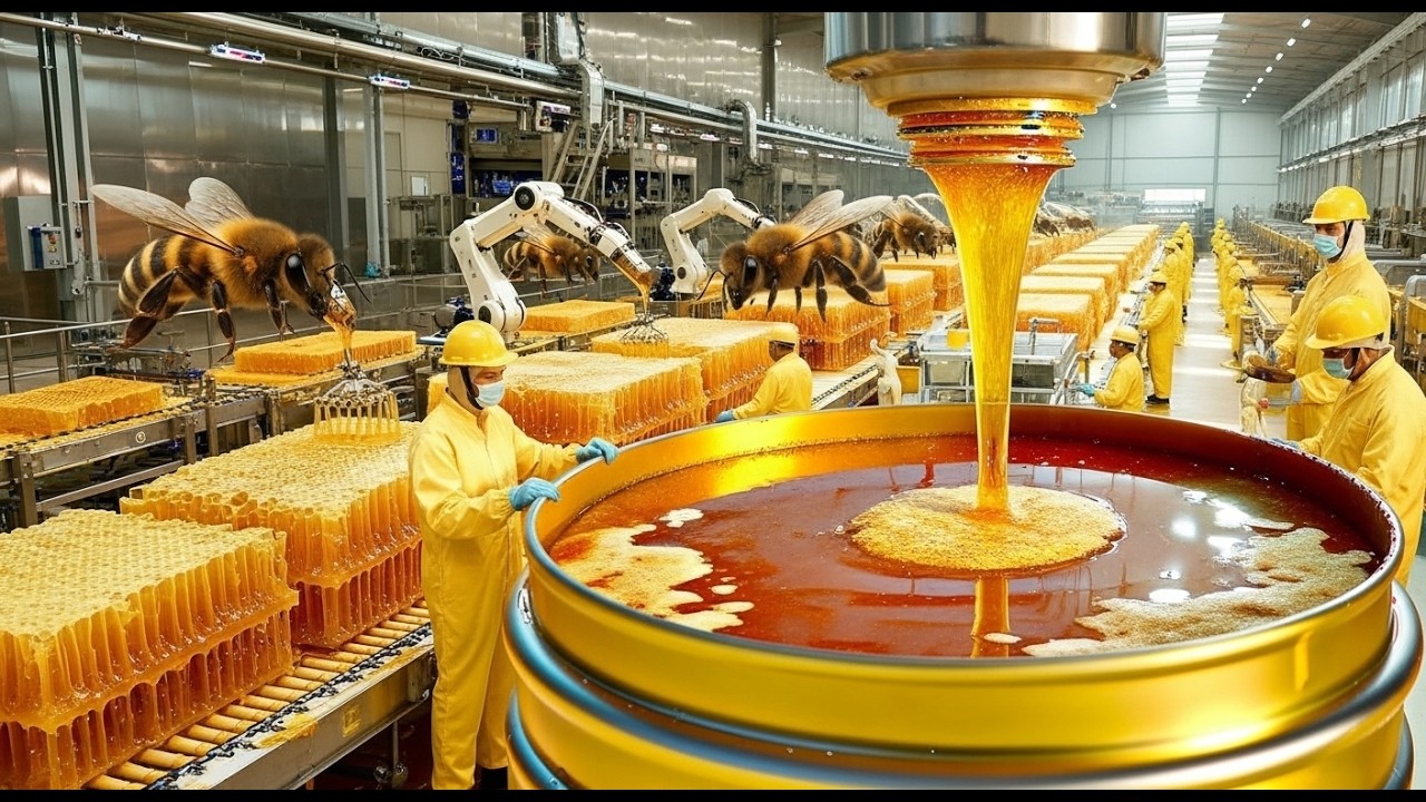 Inside the Honey Bottle Facility 🍯 | From Beehive to Bottle | Modern Honey Processing Factory